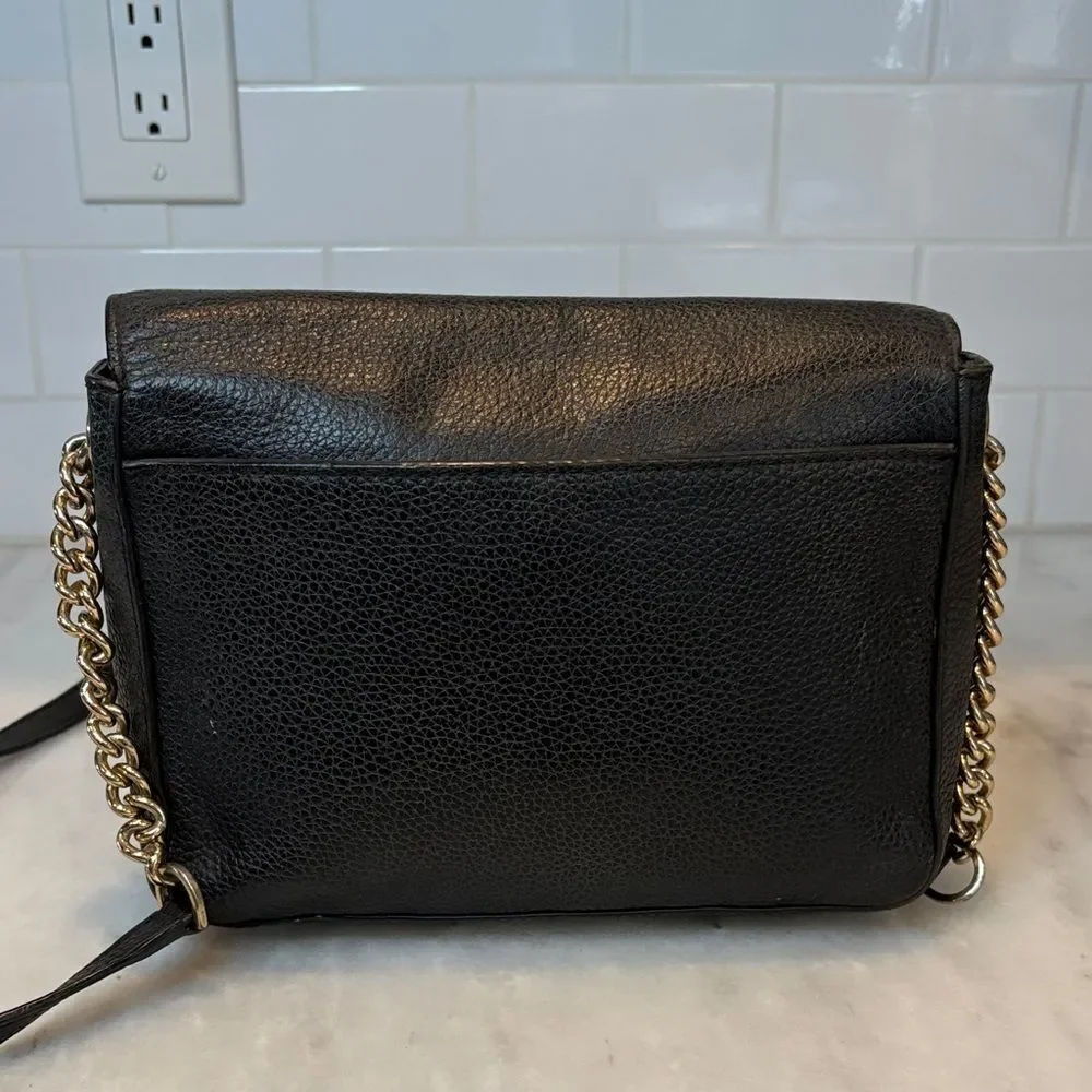 Michael Kors Bag Crossbody Purse Handbag Vanna Medium Pebbled Leather Chain Bag